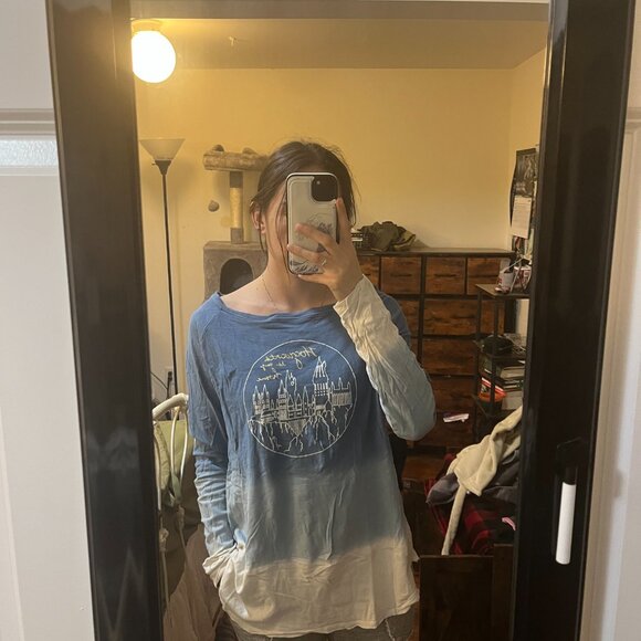 Harry-potter Women's Blue and White Shirt - Picture 1 of 4